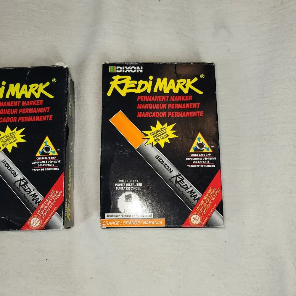 Dixon Industrial RediMark Permanent Markers Chisel Point Metal Barrel Box Art